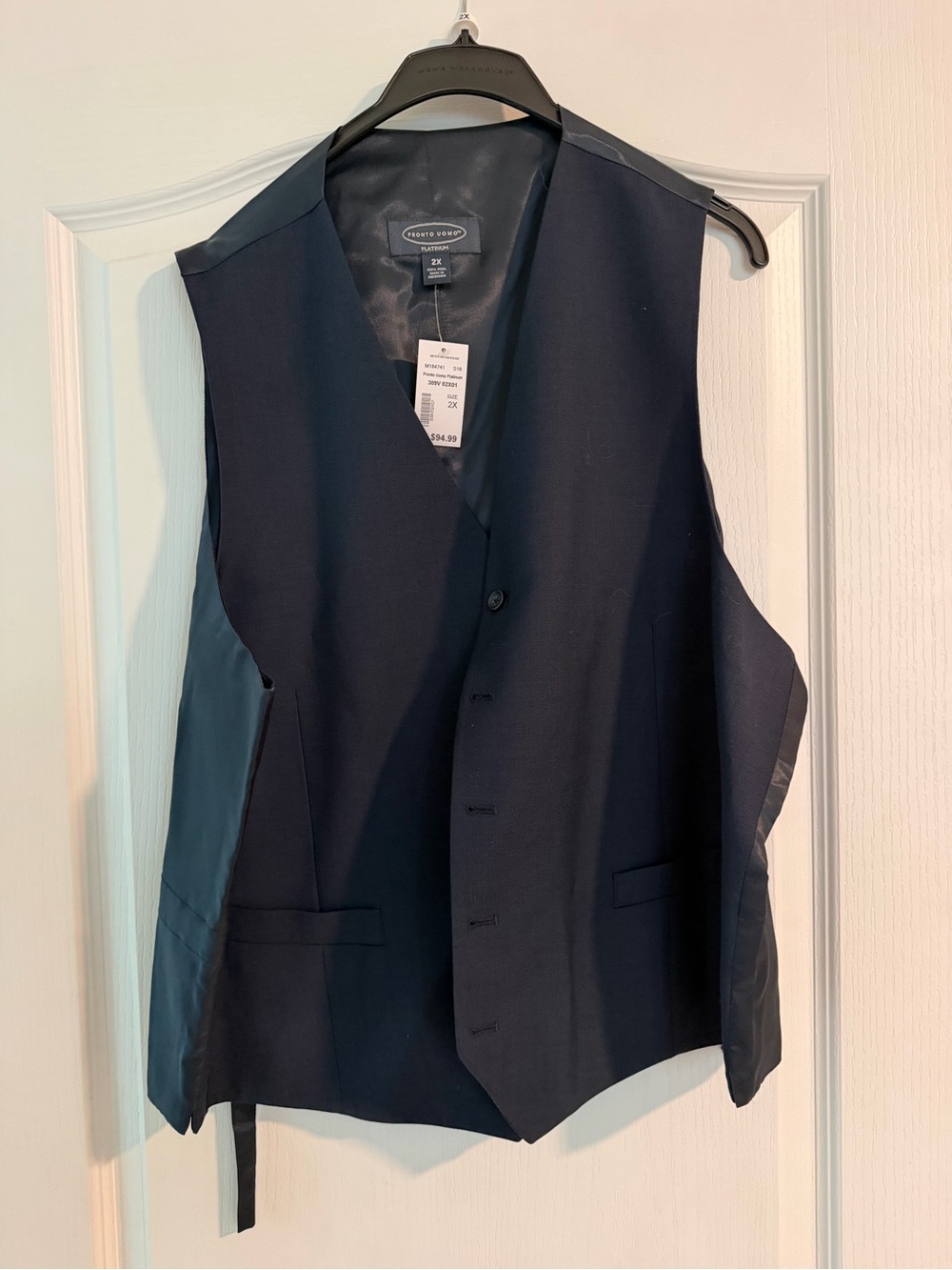 Pronto Uomo Navy Men's Dress Vest - size 2X